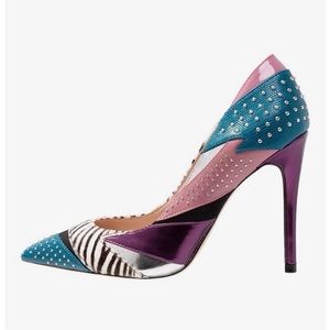 ALDO studded stilettos, wicilidia mix print‎ pumps size 7